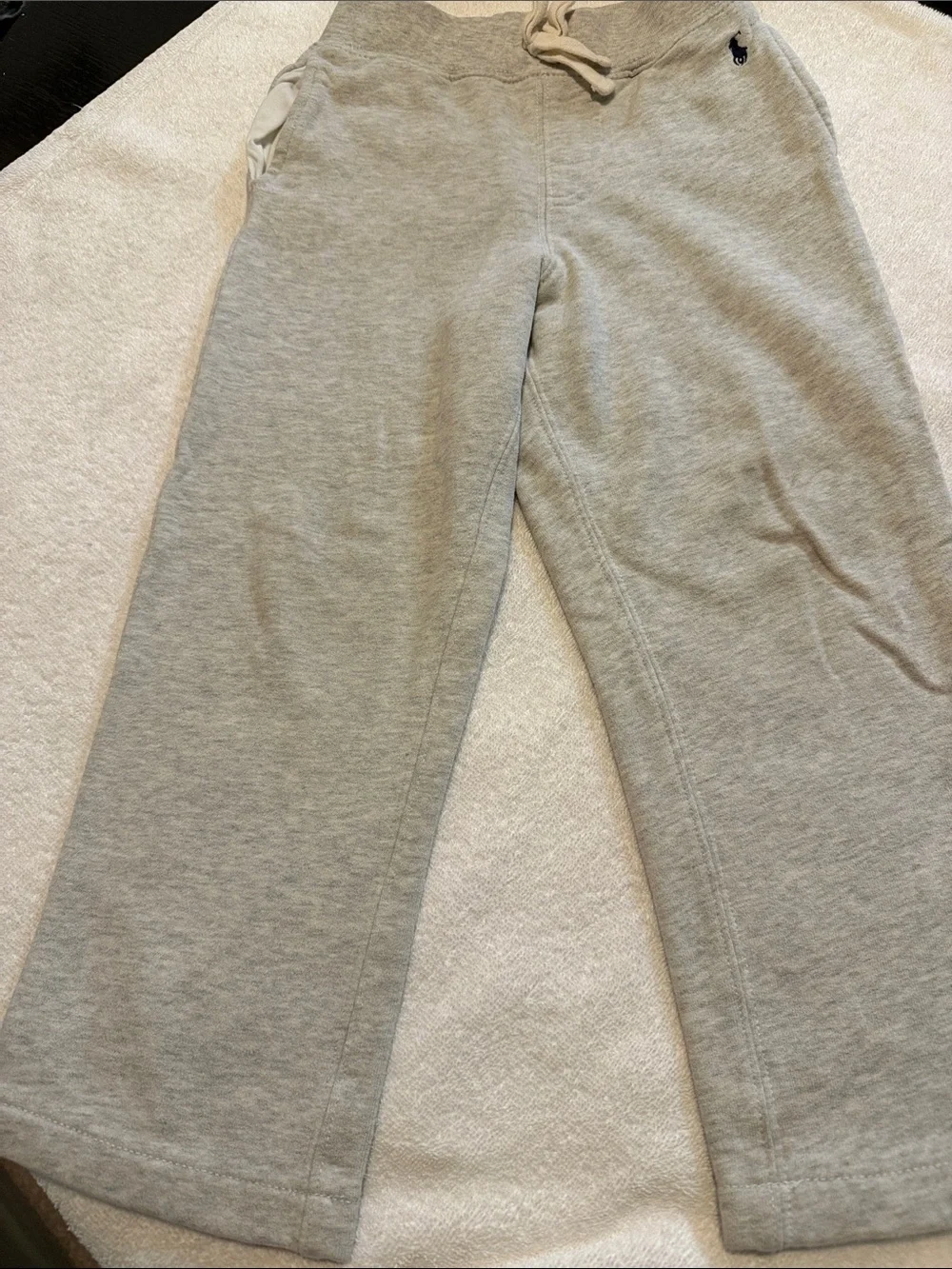 Ralph Lauren Light Grey Kids Sweatpants with Drawstring